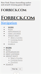 Mobile Screenshot of forbeck.com